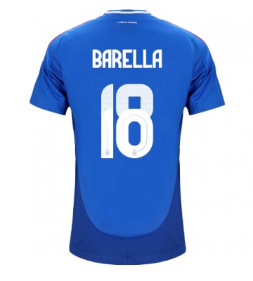 Italien Nicolo Barella #18 Hjemmebanetrøje EM 2024 Kort ærmer